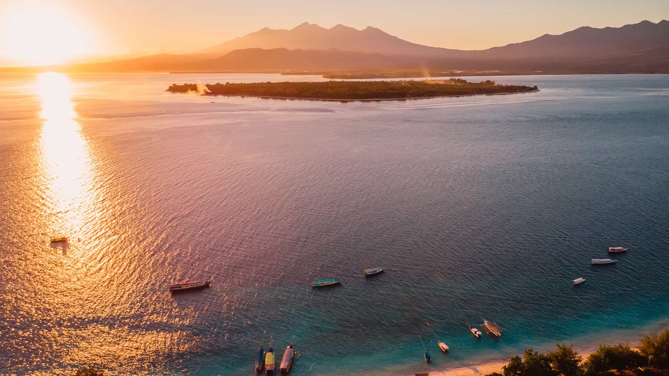 Gili Trawangan beach panorama